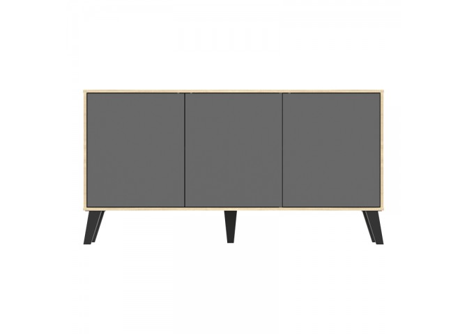 Μπουφές Billie pakoworld sonoma-ανθρακί149x40x77εκ