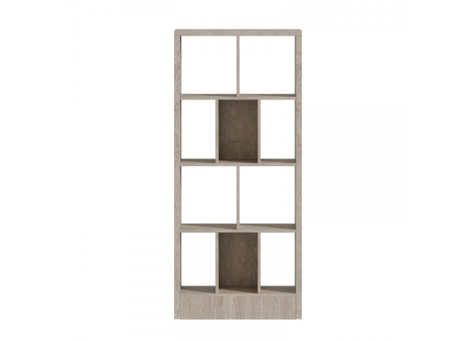 Βιβλιοθήκη Dividre pakoworld sonoma oak μελαμίνης 80x30x181εκ