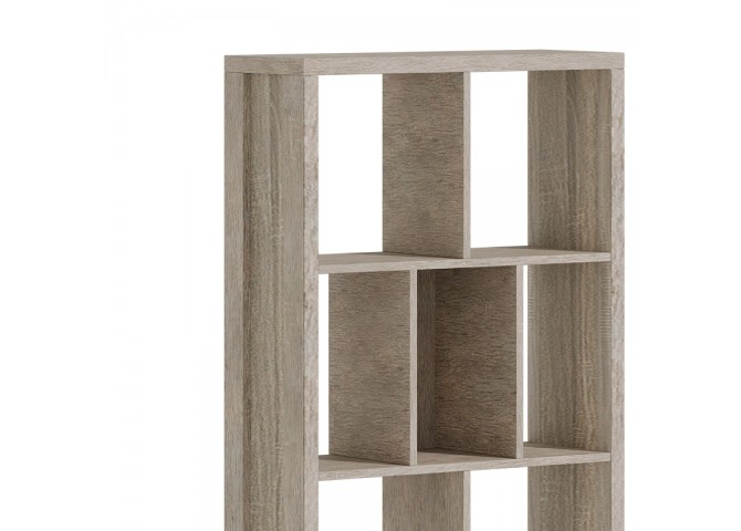 Βιβλιοθήκη Dividre pakoworld sonoma oak μελαμίνης 80x30x181εκ