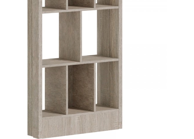 Βιβλιοθήκη Dividre pakoworld sonoma oak μελαμίνης 80x30x181εκ