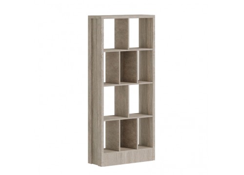 Βιβλιοθήκη Dividre pakoworld sonoma oak μελαμίνης 80x30x181εκ