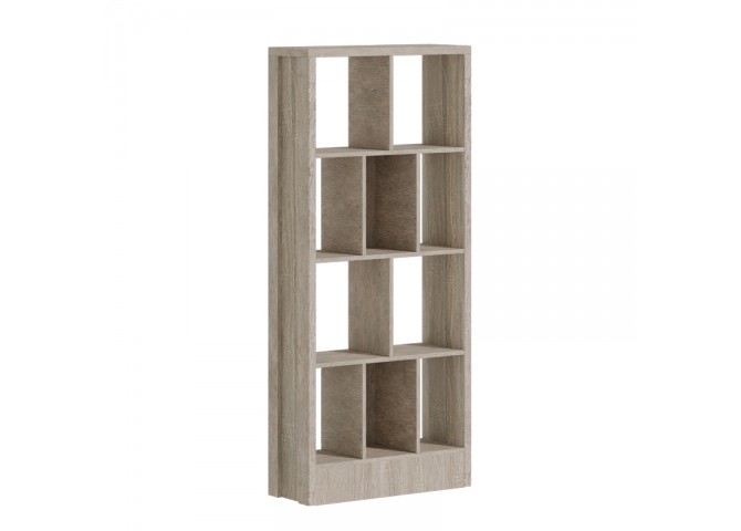 Βιβλιοθήκη Dividre pakoworld sonoma oak μελαμίνης 80x30x181εκ