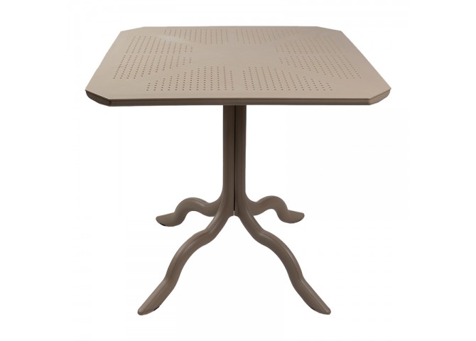 Τραπέζι Icon  pakoworld PP σε απόχρωση cappucino 80x80x74.5εκ