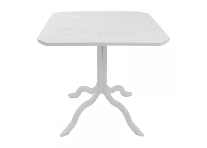 Τραπέζι Icon  pakoworld PP σε λευκή απόχρωση 80x80x74.5εκ