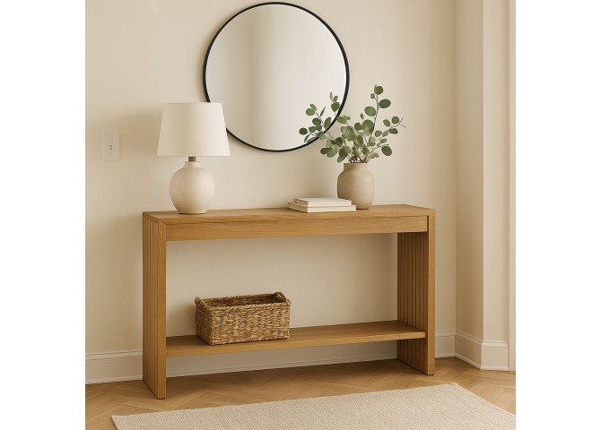 Κονσόλα Focused pakoworld MDF φυσικό 120x35x74εκ
