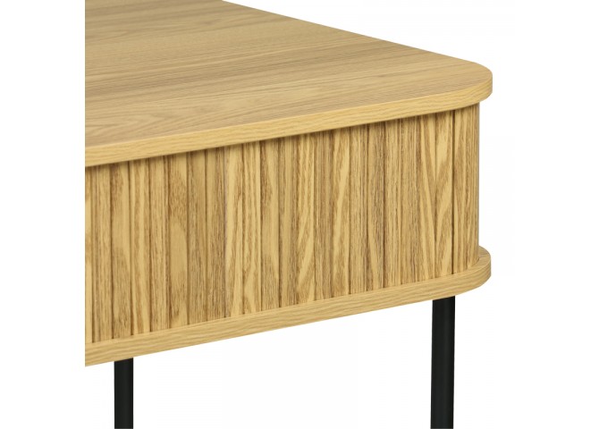 Γραφείο εργασίας Scandi pakoworld MDF/Metal σε φυσική απόχρωση με μεταλλικά μαύρα πόδια 120x60x76,5εκ