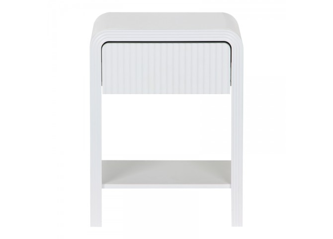 Κομοδίνο Zeplen pakoworld MDF σε λευκή απόχρωση 40x30x53εκ