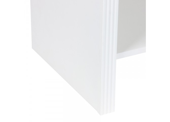 Κομοδίνο Zeplen pakoworld MDF σε λευκή απόχρωση 40x30x53εκ