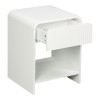 Κομοδίνο Zeplen pakoworld MDF σε λευκή απόχρωση 40x40x53εκ