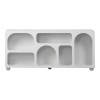 Μπουφές Emersi pakoworld με ράφια mdf σε λευκή απόχρωση 164x34x76εκ