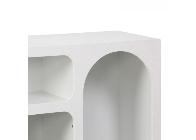 Μπουφές Emersi pakoworld με ράφια mdf σε λευκή απόχρωση 164x34x76εκ