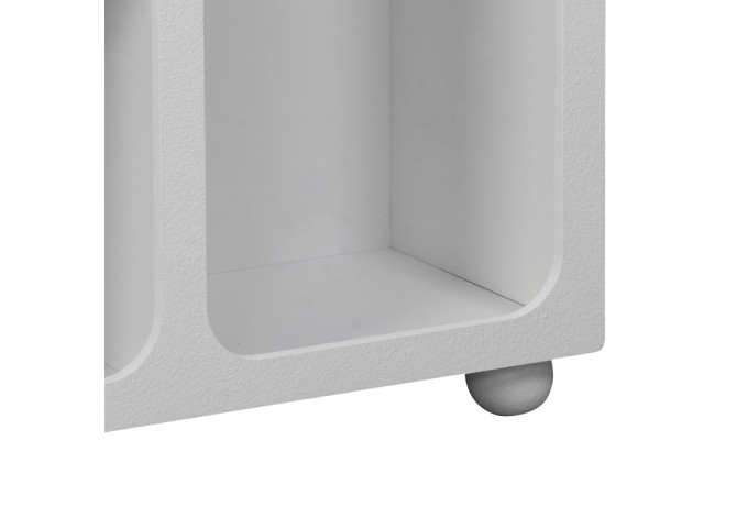 Μπουφές Emersi pakoworld με ράφια mdf σε λευκή απόχρωση 164x34x76εκ