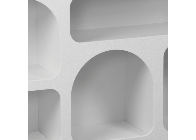 Μπουφές Emersi pakoworld με ράφια mdf σε λευκή απόχρωση 164x34x76εκ