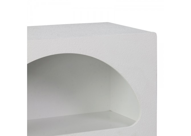 Βιβλιοθήκη-ραφιέρα Emersi pakoworld mdf σε λευκή απόχρωση 70x35x100εκ