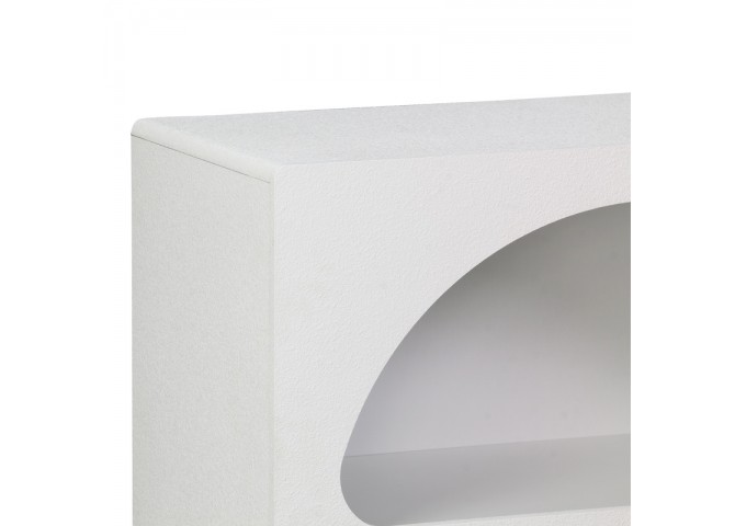 Βιβλιοθήκη-ραφιέρα Emersi pakoworld mdf σε λευκή απόχρωση 70x35x100εκ
