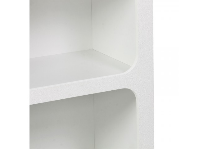 Βιβλιοθήκη-ραφιέρα Emersi pakoworld mdf σε λευκή απόχρωση 70x35x100εκ