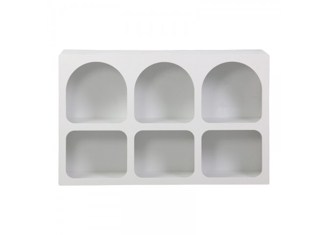 Μπουφές Emersi pakoworld με ράφια mdf σε λευκή απόχρωση 120x35x76εκ