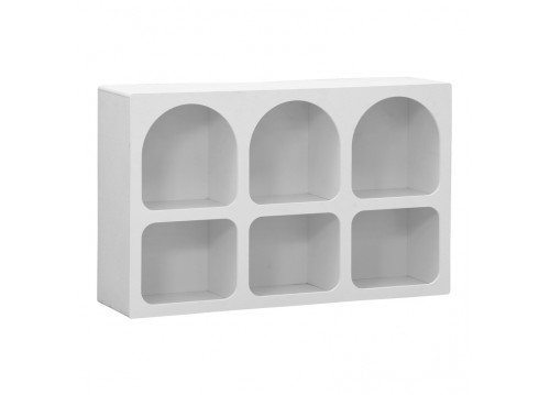 Μπουφές Emersi pakoworld με ράφια mdf σε λευκή απόχρωση 120x35x76εκ