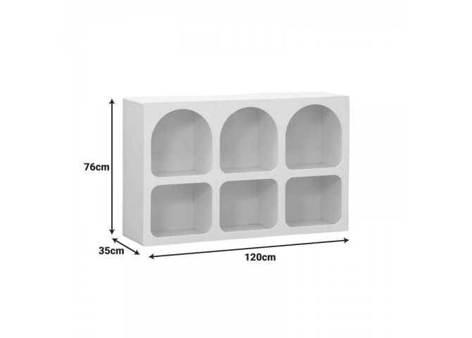 Μπουφές Emersi pakoworld με ράφια mdf σε λευκή απόχρωση 120x35x76εκ