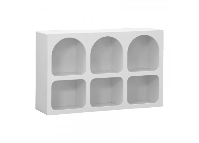 Μπουφές Emersi pakoworld με ράφια mdf σε λευκή απόχρωση 120x35x76εκ