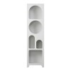 Βιβλιοθήκη Emersi pakoworld mdf σε λευκή απόχρωση 48x35x180εκ
