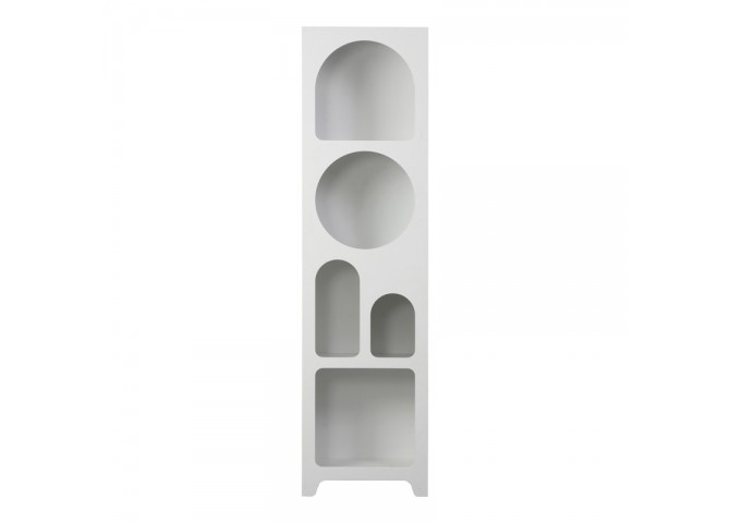 Βιβλιοθήκη Emersi pakoworld mdf σε λευκή απόχρωση 48x35x180εκ