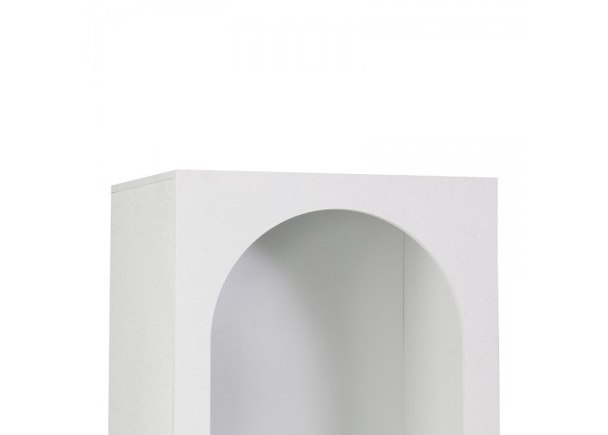 Βιβλιοθήκη Emersi pakoworld mdf σε λευκή απόχρωση 48x35x180εκ