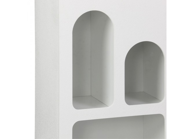 Βιβλιοθήκη Emersi pakoworld mdf σε λευκή απόχρωση 48x35x180εκ