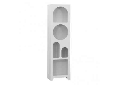 Βιβλιοθήκη Emersi pakoworld mdf σε λευκή απόχρωση 48x35x180εκ