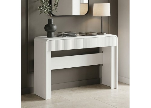 Κονσόλα Zeplen pakoworld λευκό mdf 110x38x75εκ