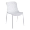 Καρέκλα Teragi στοιβαζόμενη pakoworld pp με UV protection λευκή 58x43.5x82εκ