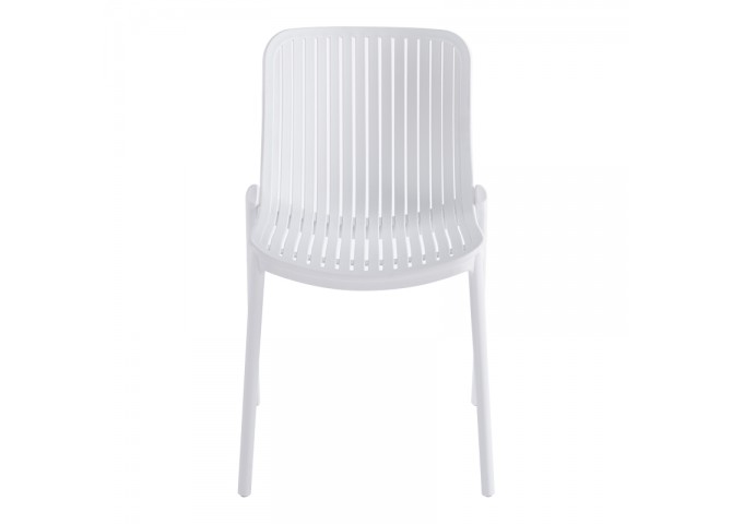 Καρέκλα Teragi στοιβαζόμενη pakoworld pp με UV protection λευκή 58x43.5x82εκ