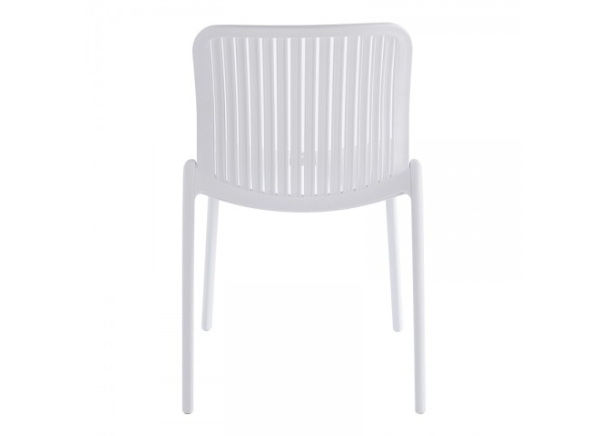 Καρέκλα Teragi στοιβαζόμενη pakoworld pp με UV protection λευκή 58x43.5x82εκ