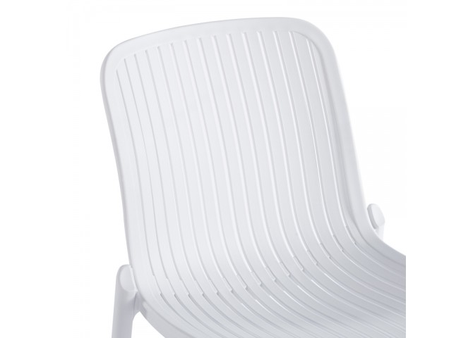 Καρέκλα Teragi στοιβαζόμενη pakoworld pp με UV protection λευκή 58x43.5x82εκ