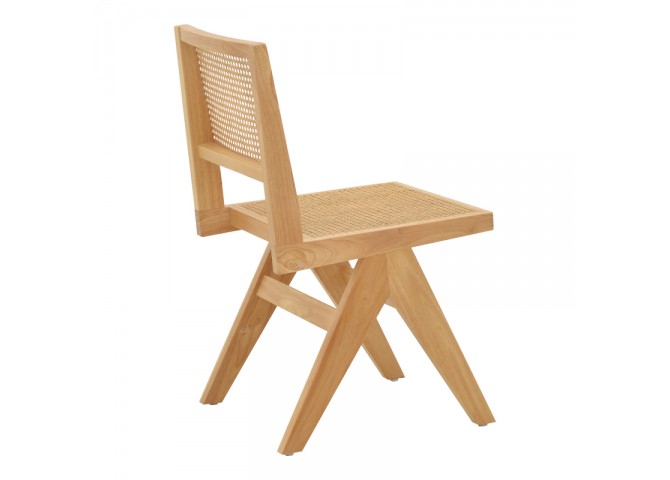 Καρέκλα Winslow pakoworld φυσικό rubberwood 45x56x82εκ