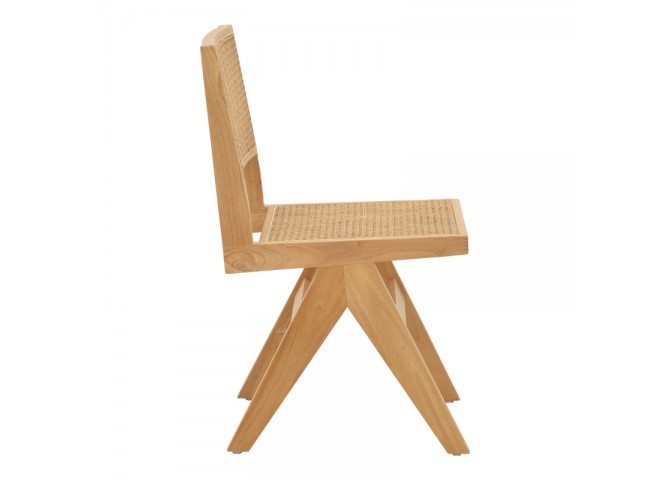 Καρέκλα Winslow pakoworld φυσικό rubberwood 45x56x82εκ