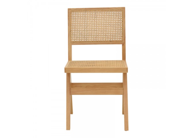 Καρέκλα Winslow pakoworld φυσικό rubberwood 45x56x82εκ