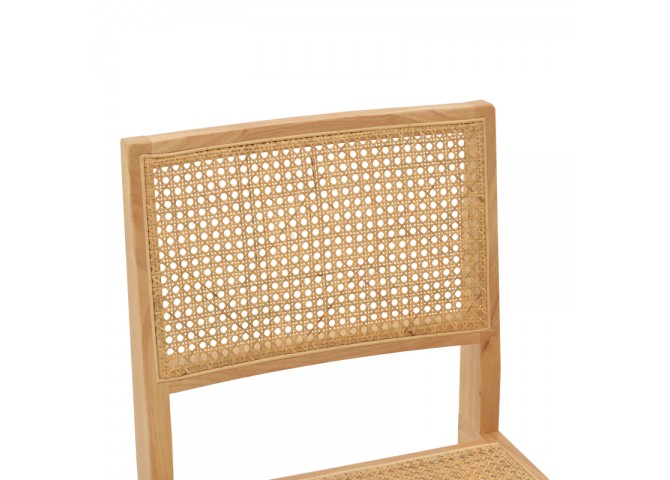 Καρέκλα Winslow pakoworld φυσικό rubberwood 45x56x82εκ