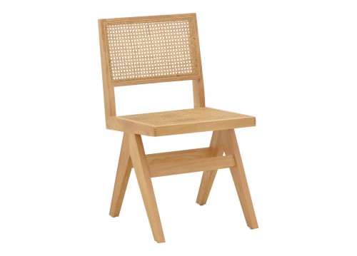 Καρέκλα Winslow pakoworld φυσικό rubberwood 45x56x82εκ
