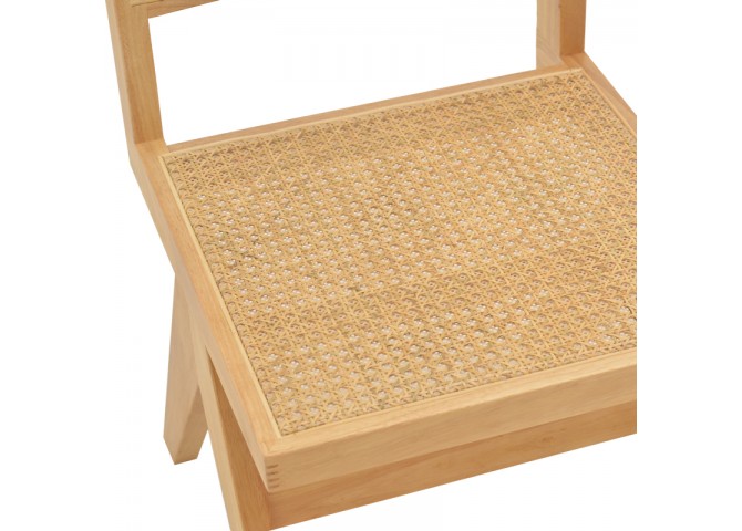 Καρέκλα Winslow pakoworld φυσικό rubberwood 45x56x82εκ
