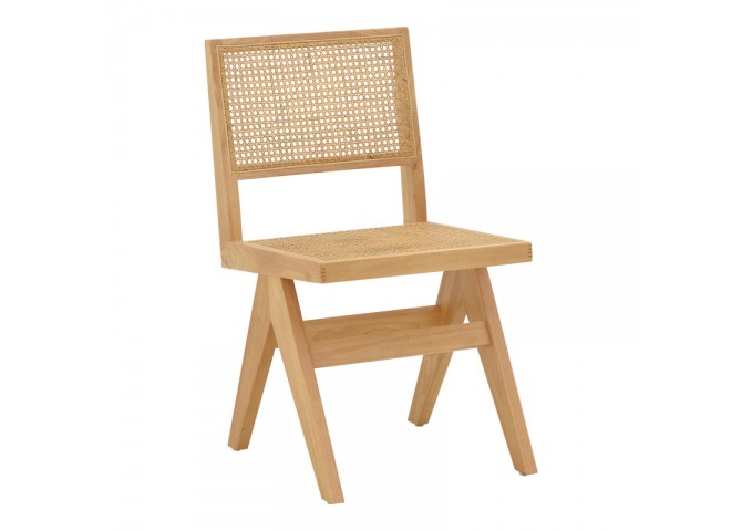 Καρέκλα Winslow pakoworld φυσικό rubberwood 45x56x82εκ