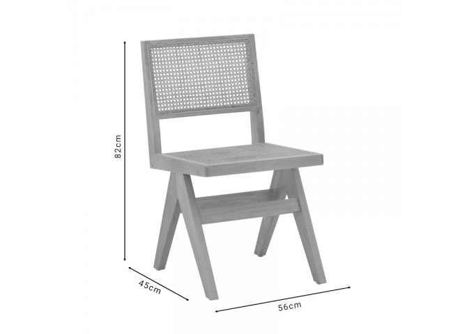 Καρέκλα Winslow pakoworld φυσικό rubberwood 45x56x82εκ