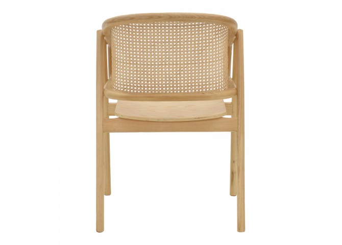 Πολυθρόνα Wenzy pakoworld φυσικό Rattan - μασίφ ξύλο toon 58x58x82εκ