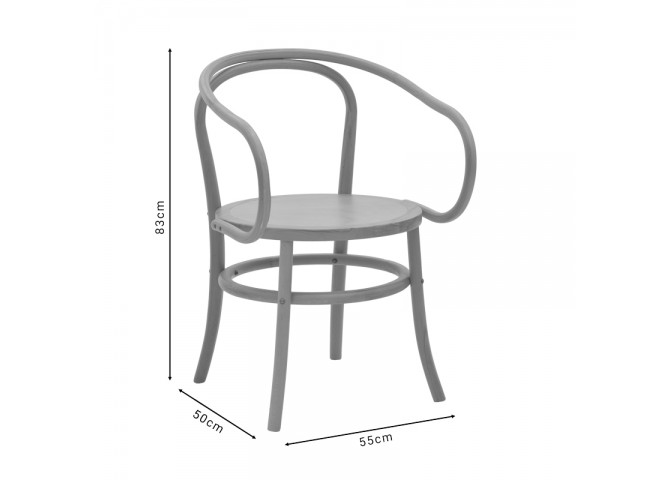 Πολυθρόνα Verfie pakoworld φυσικό ξύλο οξιάς 55x50x83εκ