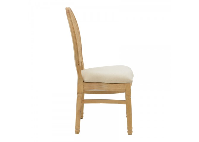 Καρέκλα Canco pakoworld φυσικό rubberwood-φυσικό rattan 50x55x98εκ