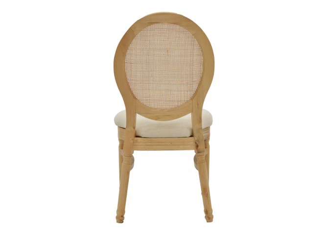Καρέκλα Canco pakoworld φυσικό rubberwood-φυσικό rattan 50x55x98εκ