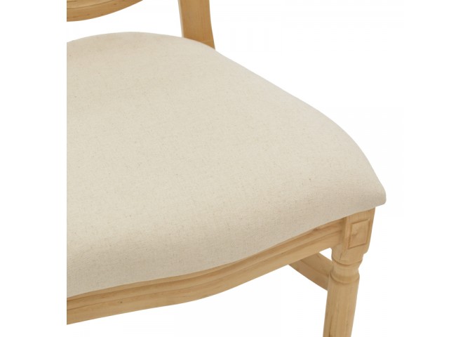 Καρέκλα Canco pakoworld φυσικό rubberwood-φυσικό rattan 50x55x98εκ