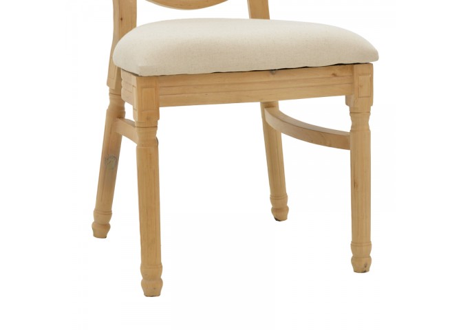 Καρέκλα Canco pakoworld φυσικό rubberwood-φυσικό rattan 50x55x98εκ