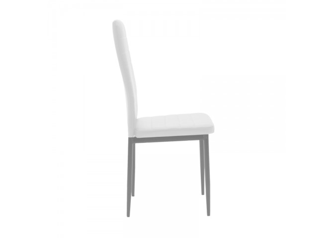 Καρέκλα Parker pakoworld μέταλλο-PU λευκό-γκρι πόδι 42x48x98εκ