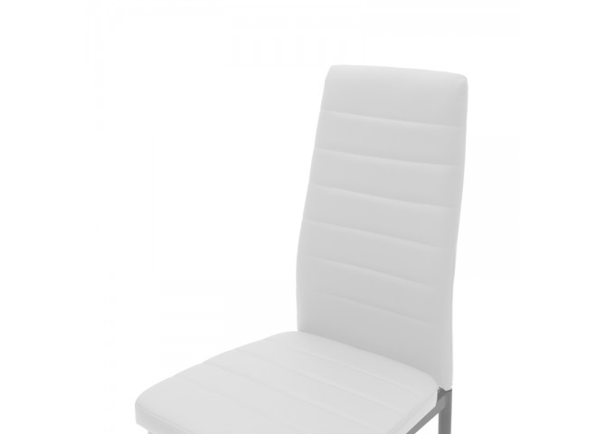 Καρέκλα Parker pakoworld μέταλλο-PU λευκό-γκρι πόδι 42x48x98εκ